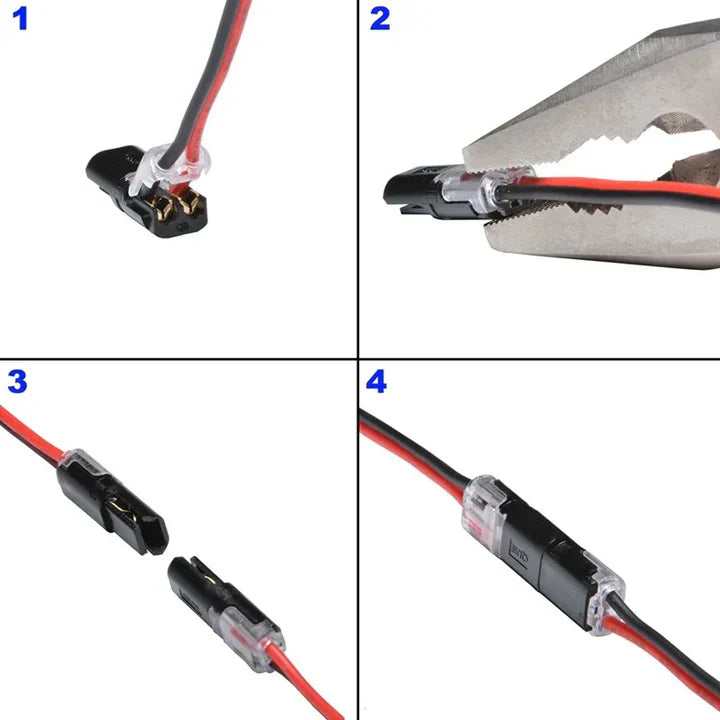 2-Pole Cable Connector No-Strip Insulation-Piercing Pluggable