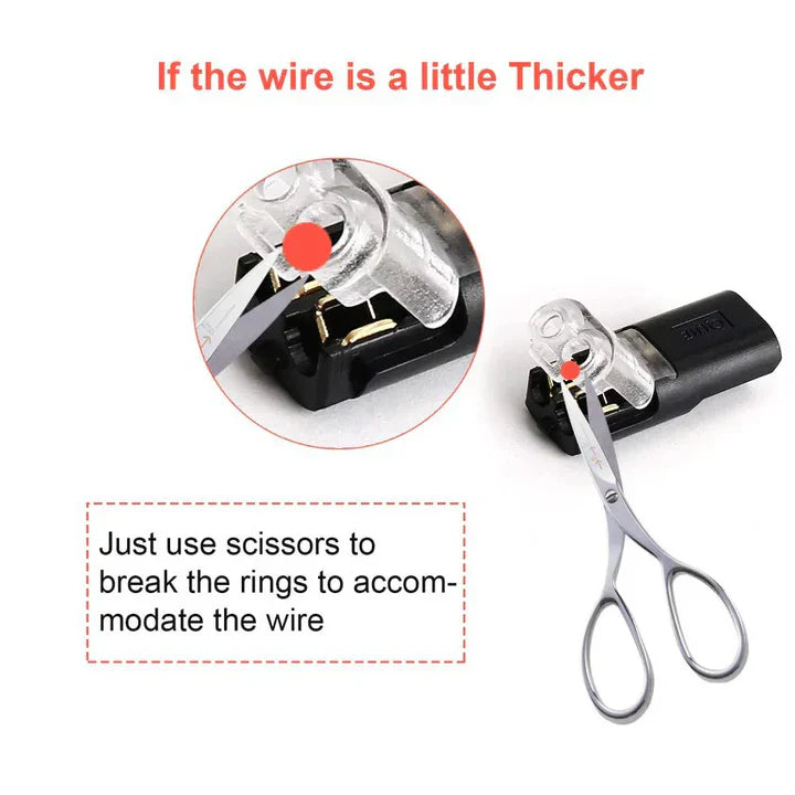 2-Pole Cable Connector No-Strip Insulation-Piercing Pluggable