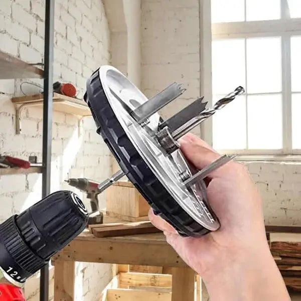 Adjustable Hole Saw 1.77 To 5.12 Inches Triple-Tooth Quick-Change