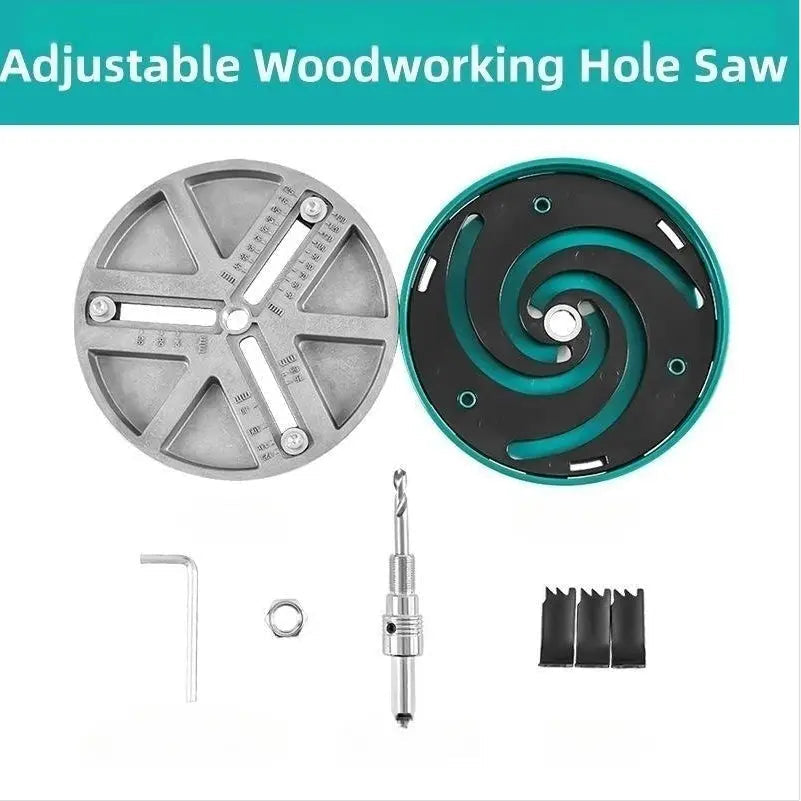 Adjustable Hole Saw 1.77 To 5.12 Inches Triple-Tooth Quick-Change