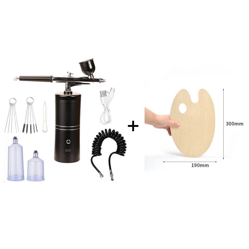 Airbrush Gun Cordless Rechargeable Adjustable Pressure
