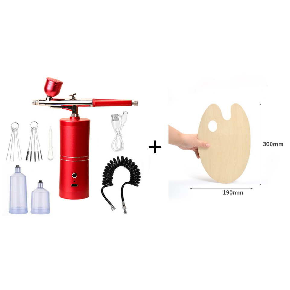 Airbrush Gun Cordless Rechargeable Adjustable Pressure