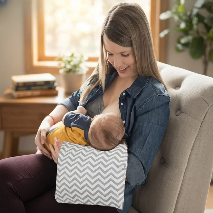 Arm Nursing Pillow Forearm-Slip Hands-Free Sherpa-Lined