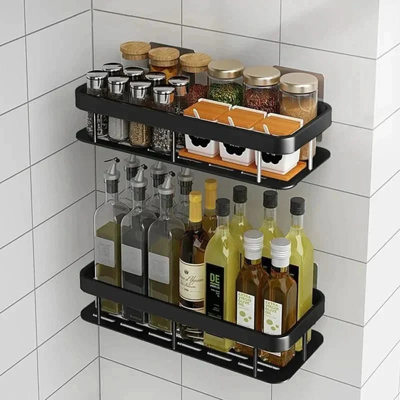 Bathroom Shelf Drill-Free Self-Adhesive Stainless Steel Trim