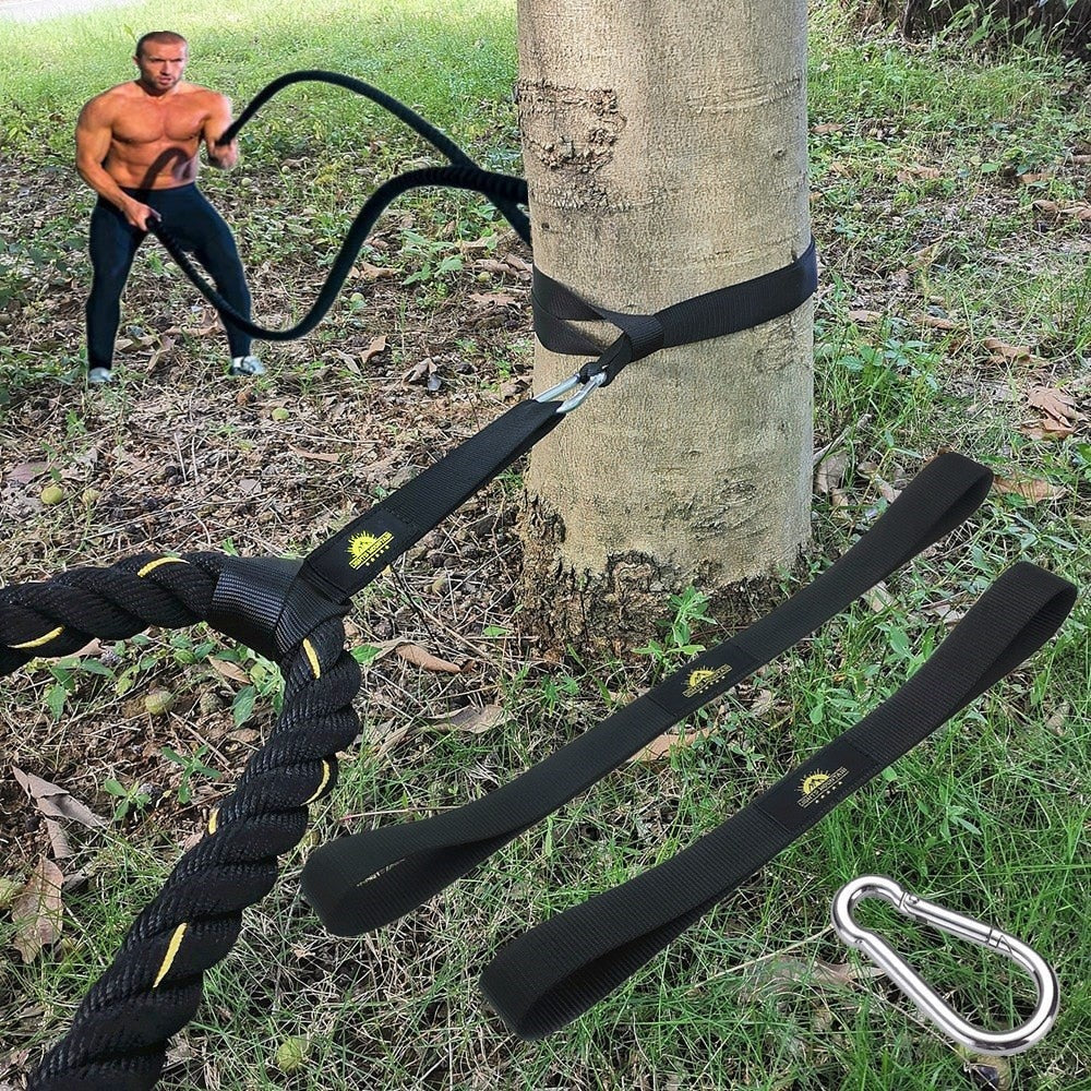 Battle Rope Anchor Strap Tool-Free Weather-Resistant 1,653 lb Load
