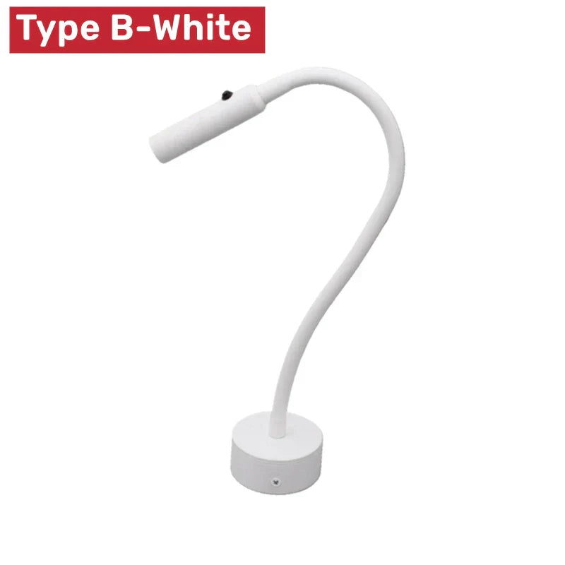 Bedside LED Wall Lamp Flexible Gooseneck Touch Switch 3000/4000/6000K