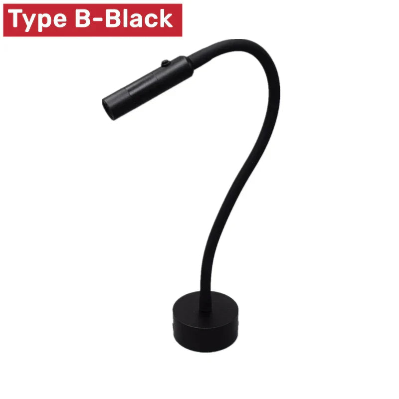 Bedside LED Wall Lamp Flexible Gooseneck Touch Switch 3000/4000/6000K