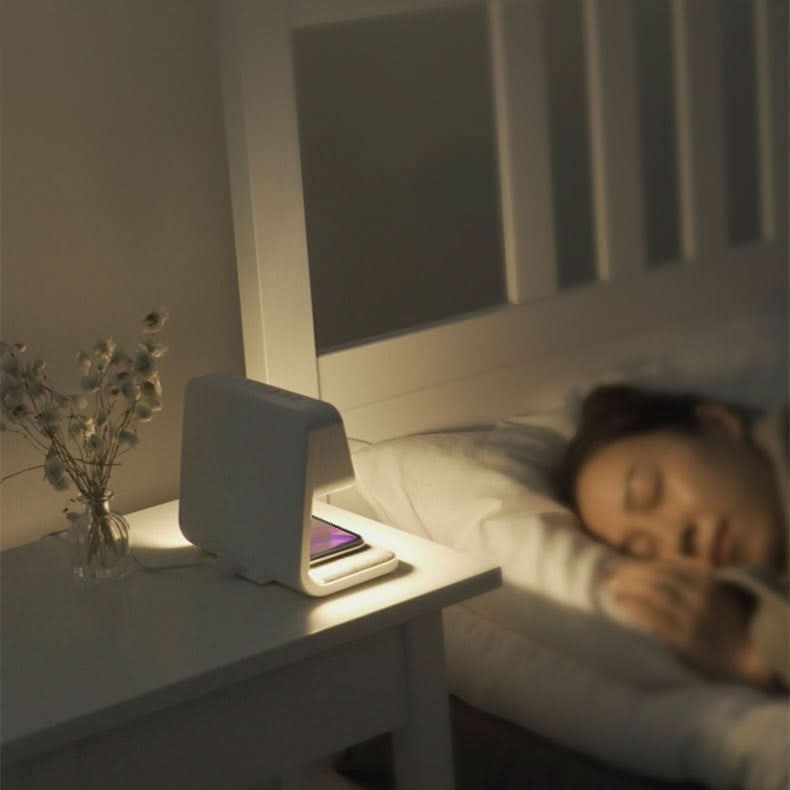 Bedside Lamp Touch Dimmable LED Wireless Charging Alarm Clock