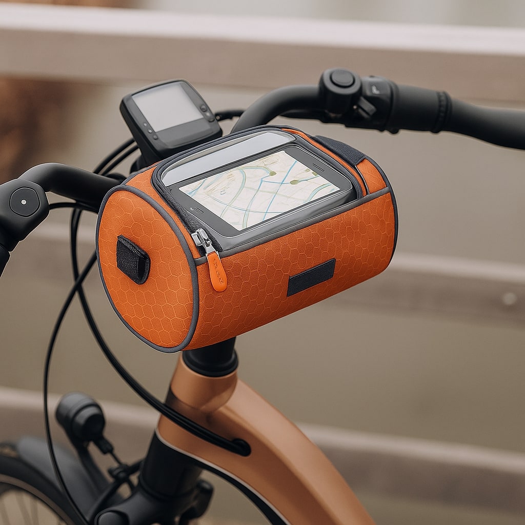 Bicycle Handlebar Bag Touchscreen Phone Window Water-Resistant Nylon