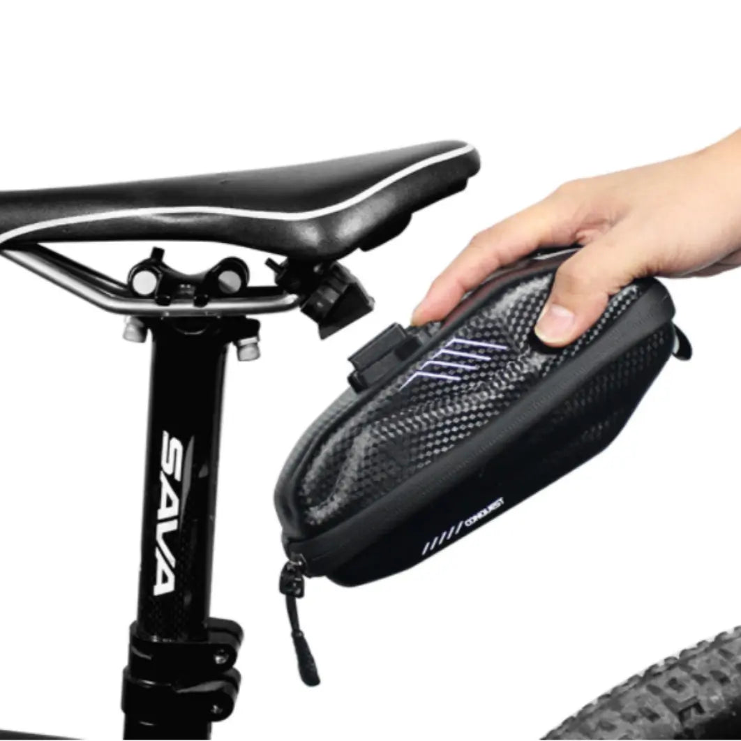 Bicycle Saddle Bag Quick-Release Waterproof Hard Shell