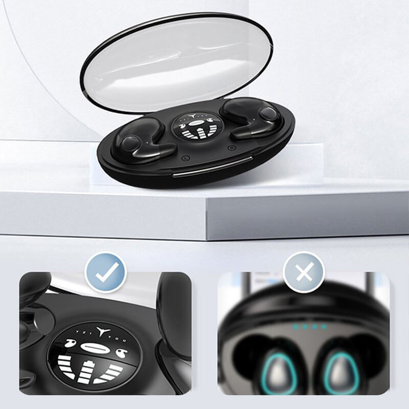 Bluetooth Earbuds Ultra-Thin Side-Sleeper IPX5 24-Hour Battery