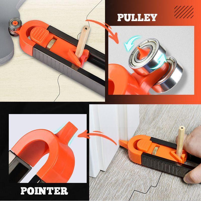 Contour Gauge Tool Locking Mechanism Double-Sided Metal & ABS