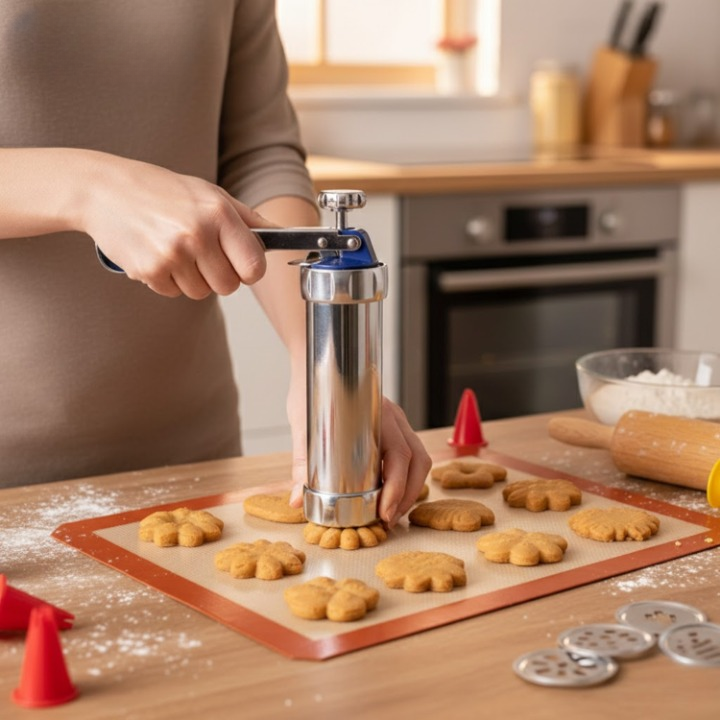 Cookie Press 20 Pattern Templates Adjustable Dial