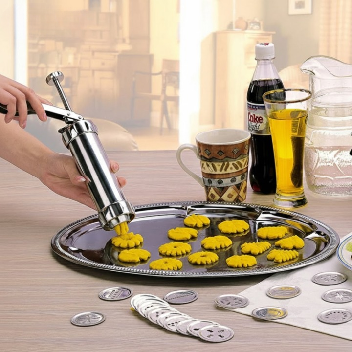 Cookie Press 20 Pattern Templates Adjustable Dial