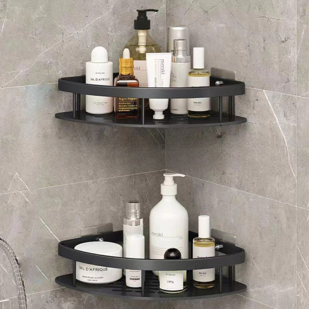 Corner Shower Shelf Drill-Free Mount Aluminum