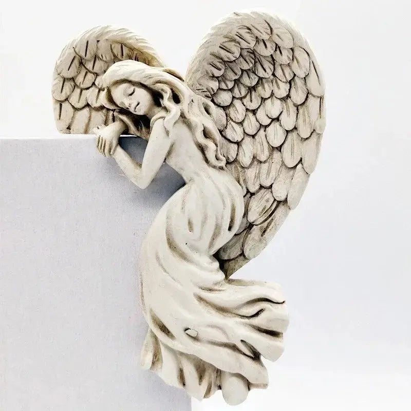 Corner Wall Decoration Angel Wings Resin Space-Saving
