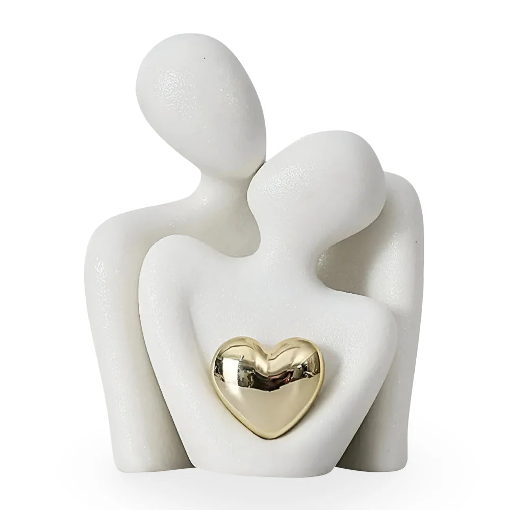 Couple Figurine Minimalist Ceramic Enamel Easy Clean