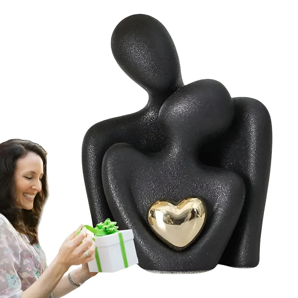 Couple Figurine Minimalist Ceramic Enamel Easy Clean