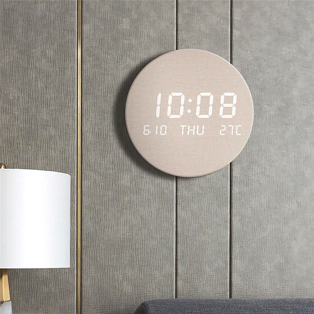 Digital Wall Clock Scandinavian Minimalist Battery-Powered