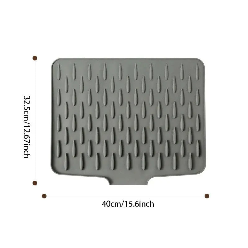 Dish Drying Mat Silicone Quick-Drain & Heat-Resistant