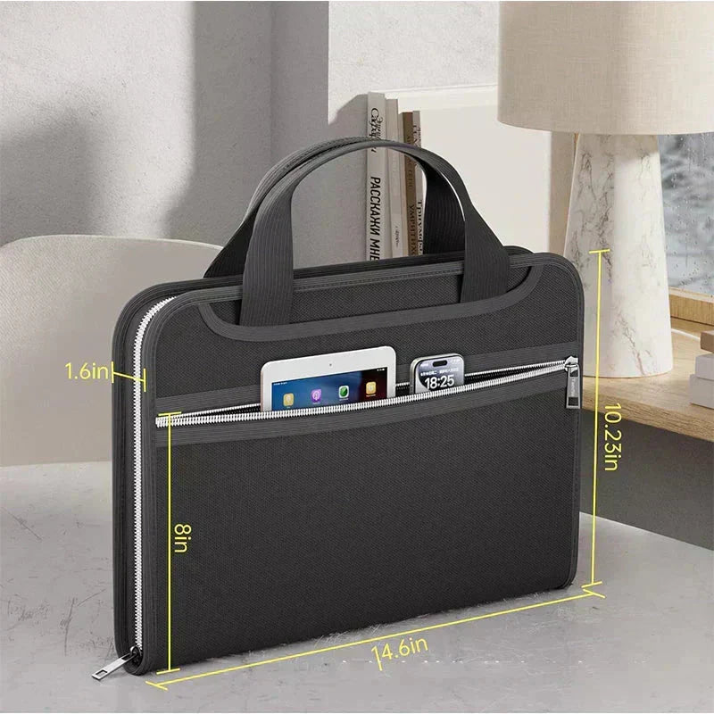 Document Folder Fire-Resistant Water-Resistant 12-Compartment