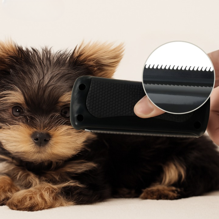 Dog Brush Dense Metal Bristles Reduces Shedding