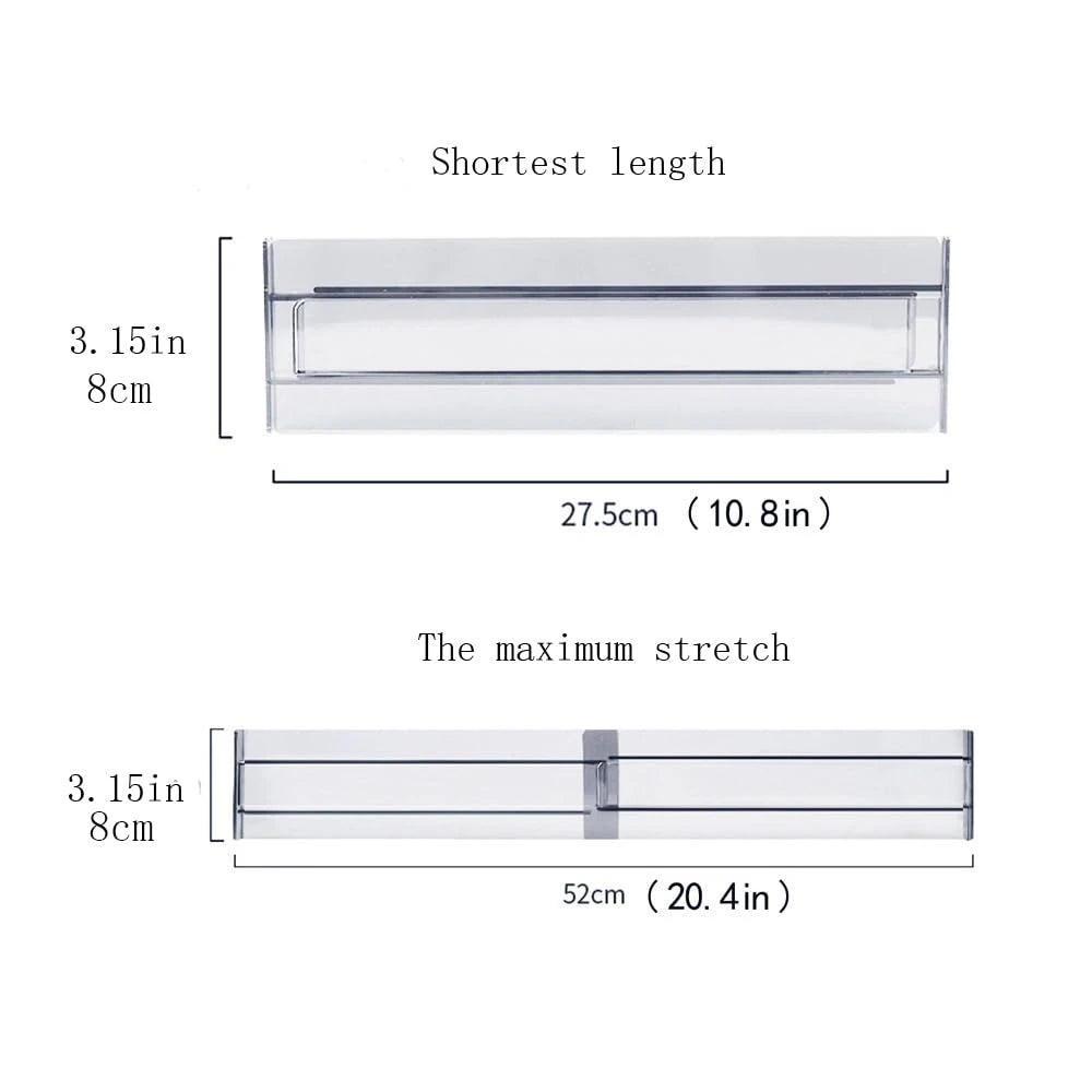 Drawer Dividers Adjustable Transparent Plastic
