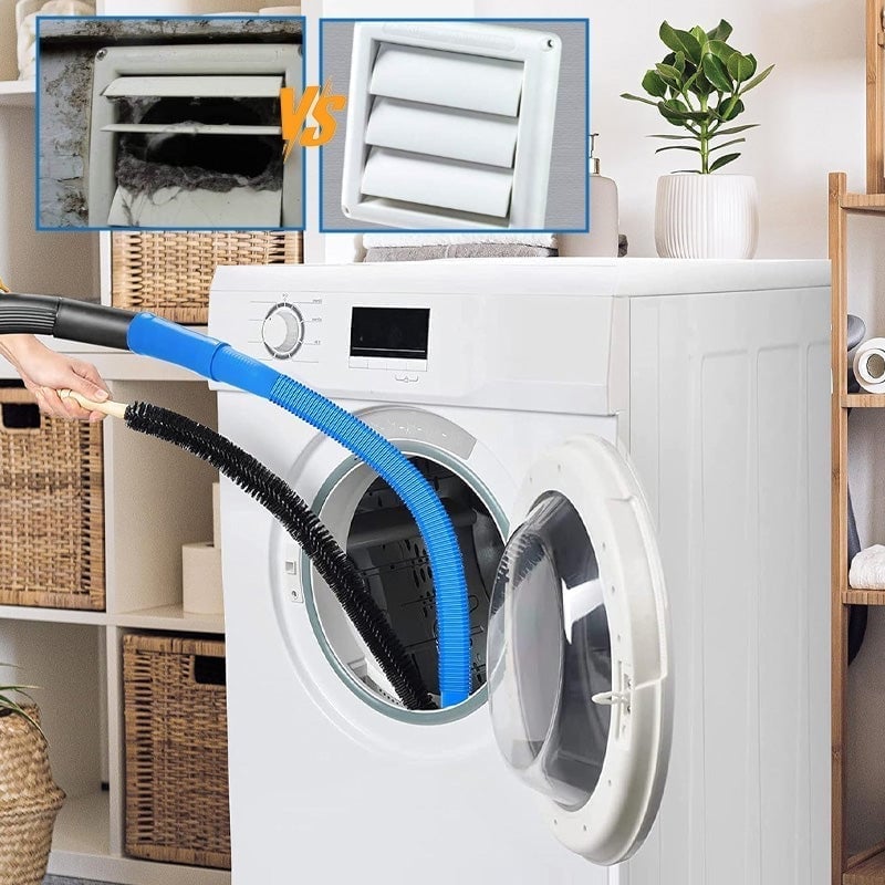 Dryer Vent Brush Flexible Long Universal Vacuum Adapter