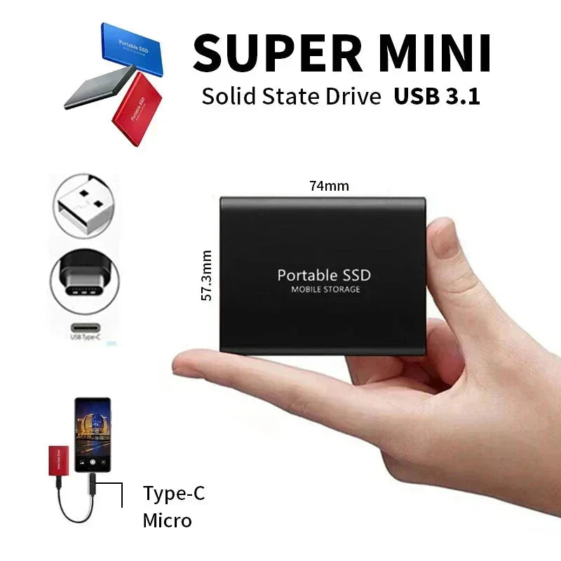 External SSD 128GB USB-C 520 MB/s