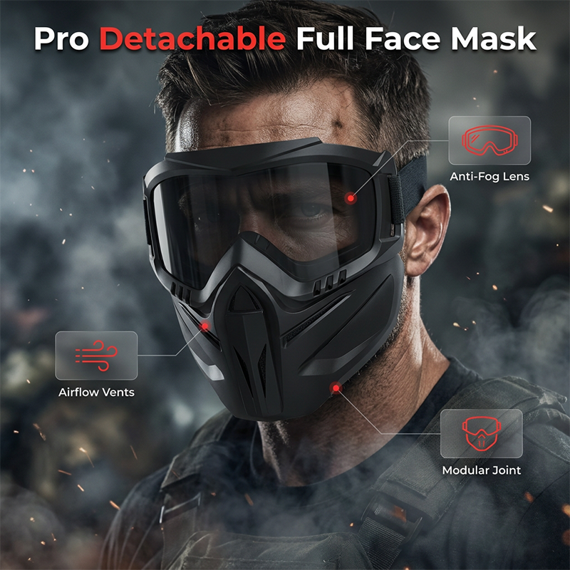 Face Shield Polycarbonate Ventilated Detachable Goggles