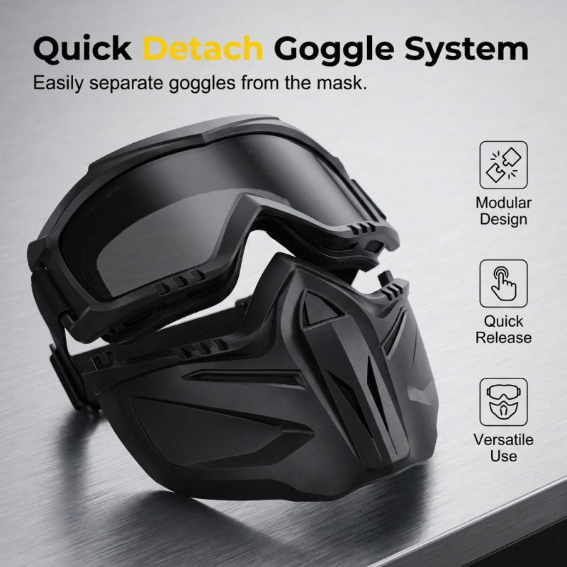 Face Shield Polycarbonate Ventilated Detachable Goggles