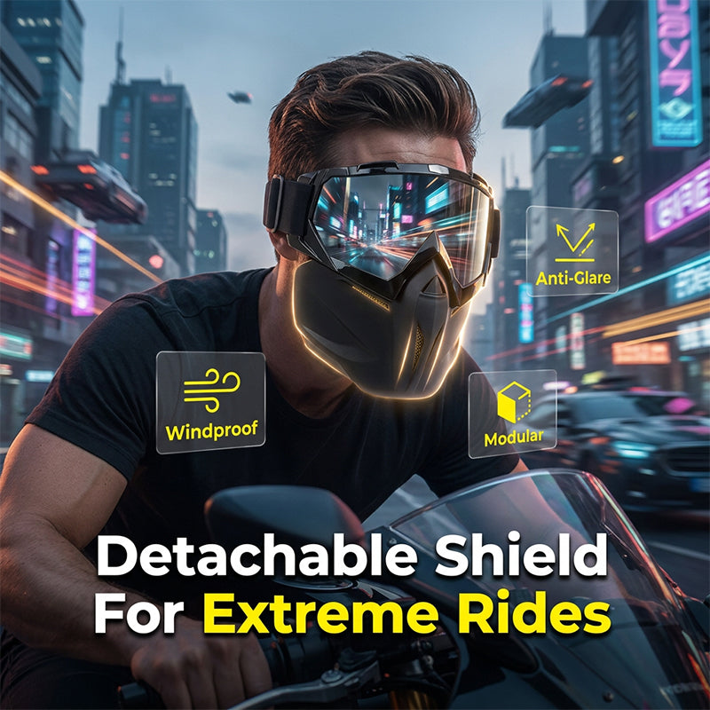 Face Shield Polycarbonate Ventilated Detachable Goggles