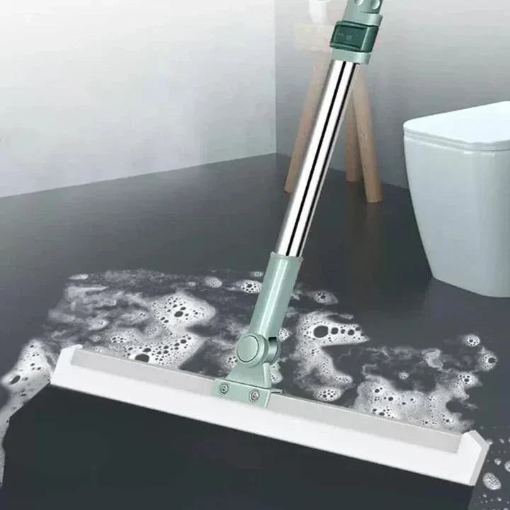 Floor Mop Telescopic Handle 180° Swivel High-Density Silicone