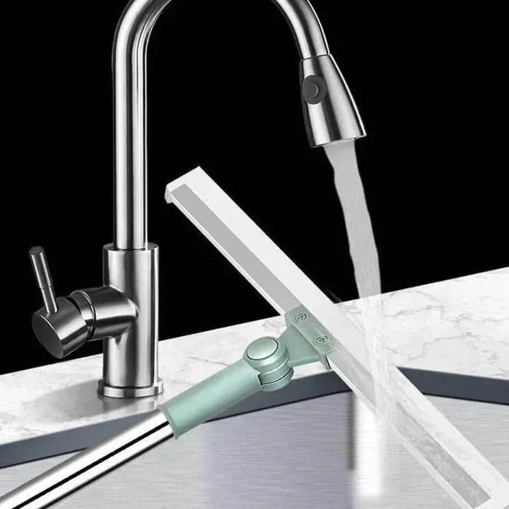 Floor Mop Telescopic Handle 180° Swivel High-Density Silicone