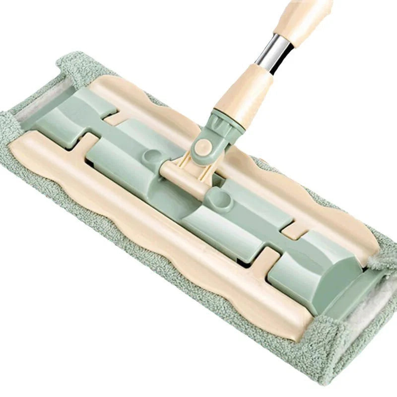 Floor Mop Telescopic Handle 360° Flexible Microfiber Pad