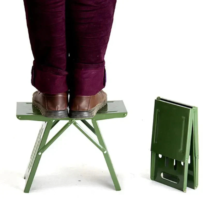 Folding Camping Stool Ultralight Steel Frame 265 lb Capacity