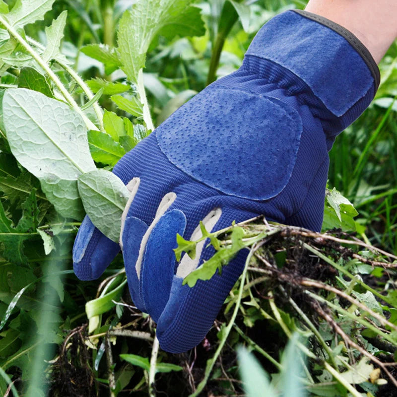 Garden Gloves Cowhide Palm Thorn-Resistant Reinforced Thumb & Cuff