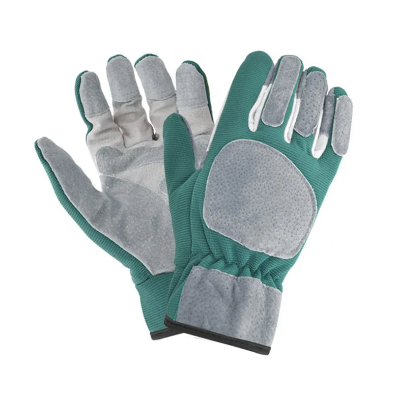 Garden Gloves Cowhide Palm Thorn-Resistant Reinforced Thumb & Cuff