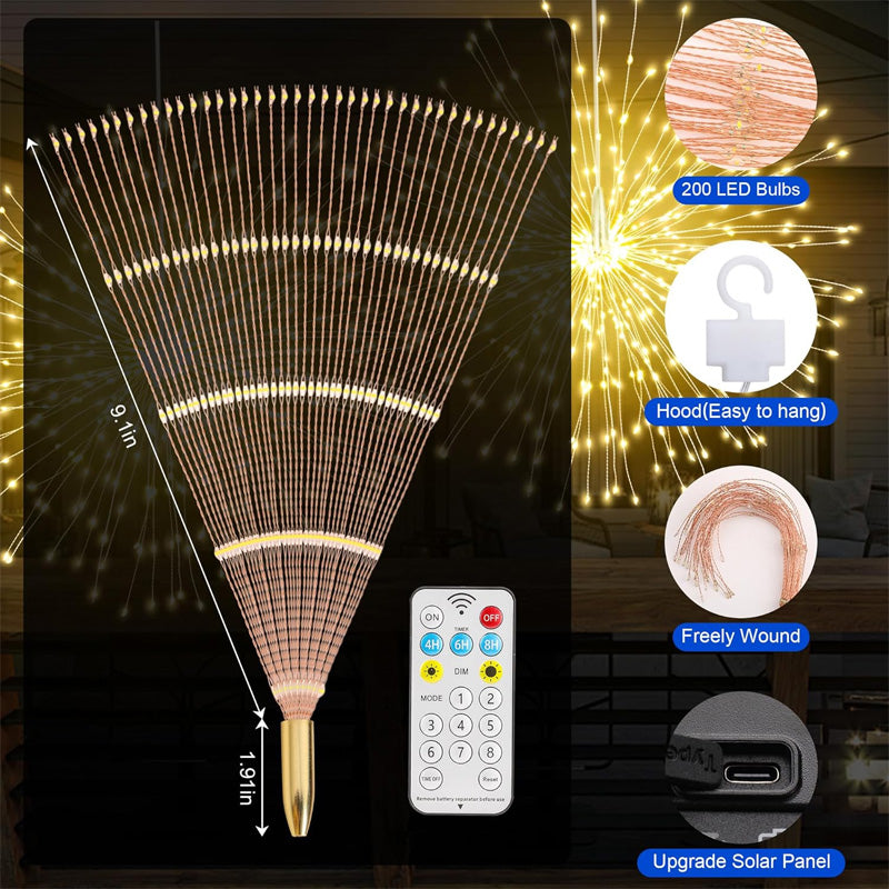 Garden Lights Solar Firework LED Weatherproof