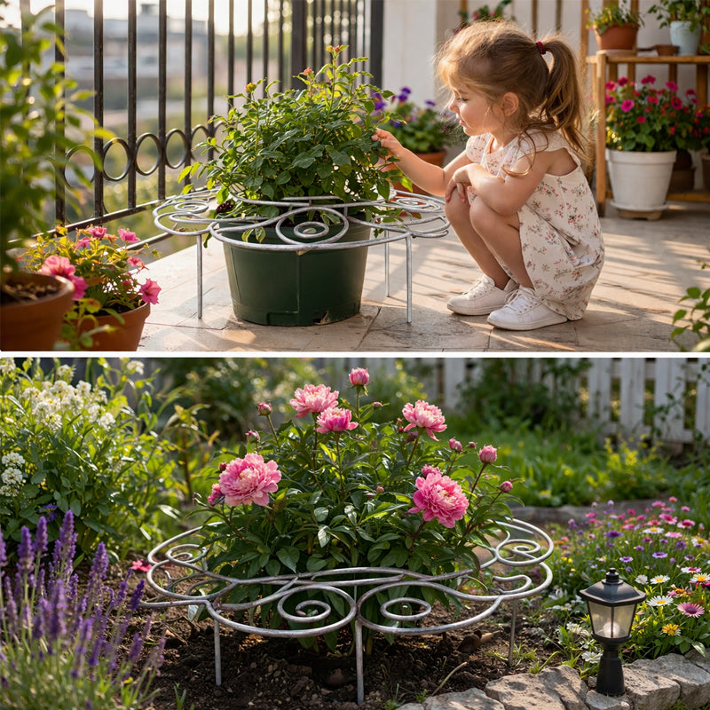 Garden Plant Support Decorative Scrollwork Supports Heavy Blooms