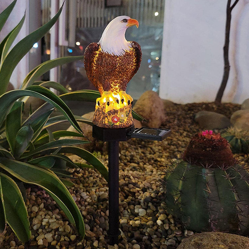 Garden Statue Solar-Powered Resin Weather-Resistant