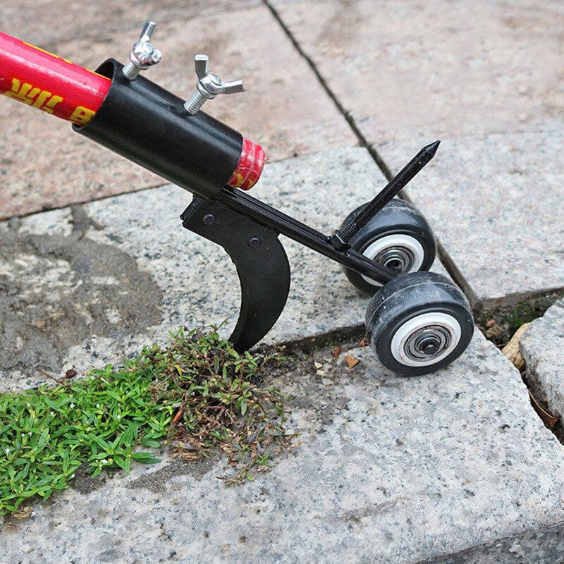 Garden Weed Remover Adjustable Handle & Two Wheels