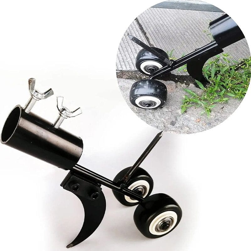 Garden Weed Remover Adjustable Handle & Two Wheels