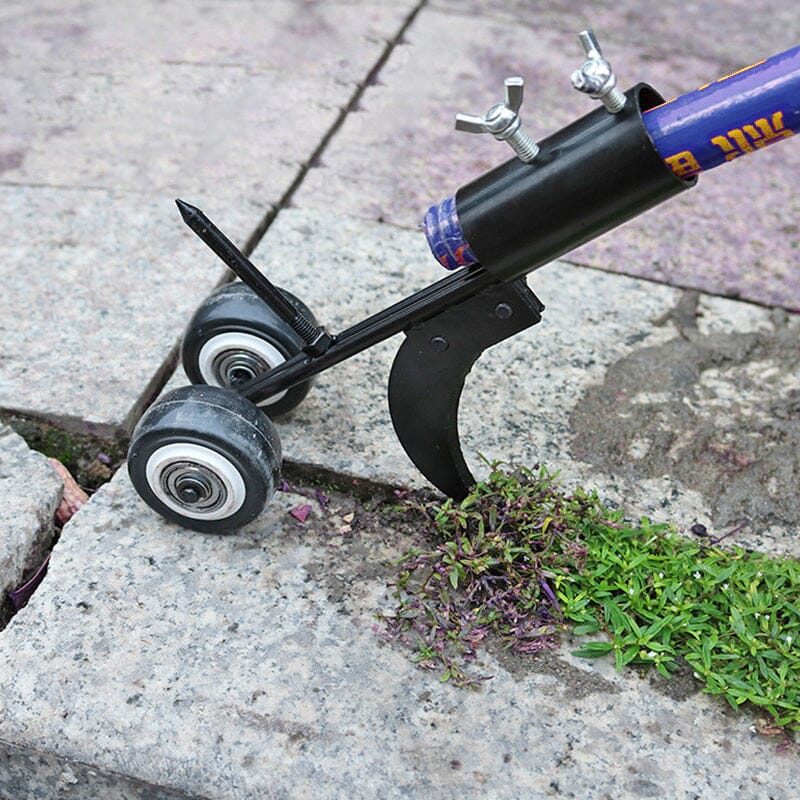 Garden Weed Remover Adjustable Handle & Two Wheels