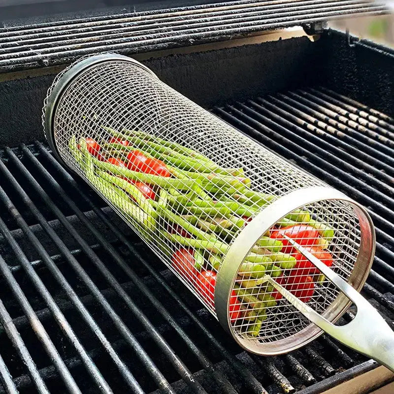 Grill Basket Rollable 304 Stainless Steel Dishwasher Safe