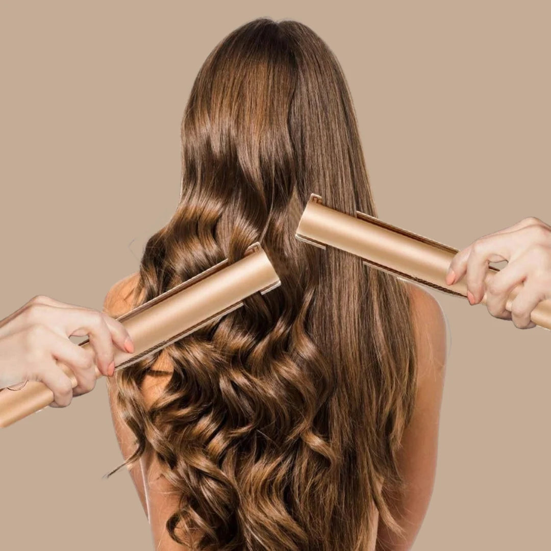 Hair Styler 2-in-1 Straightener & Curler Crystal Ceramic Plates