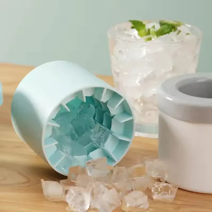 Ice Cube Tray Food-Grade Silicone With Lid Dishwasher Safe