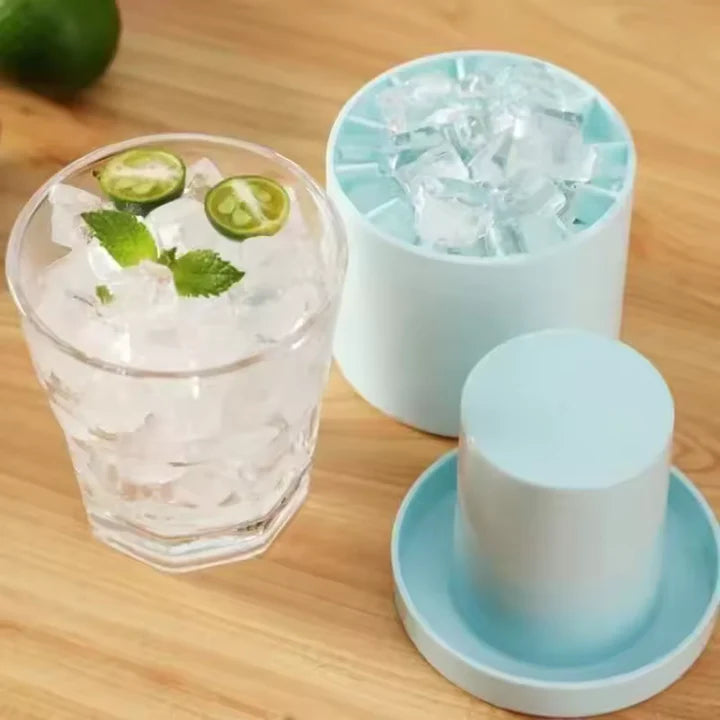 Ice Cube Tray Food-Grade Silicone With Lid Dishwasher Safe