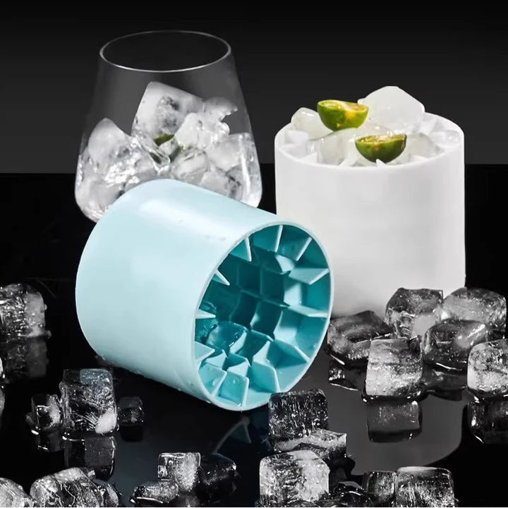 Ice Cube Tray Food-Grade Silicone With Lid Dishwasher Safe