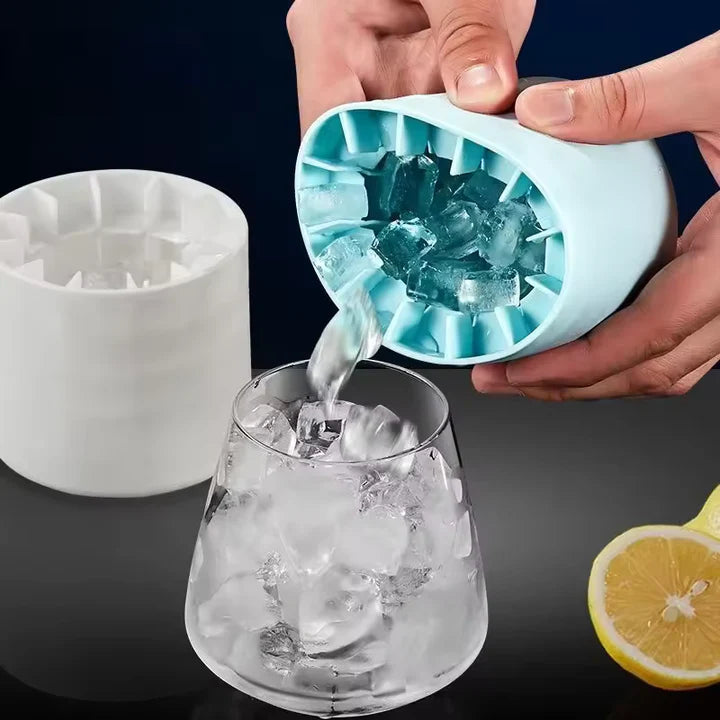 Ice Cube Tray Food-Grade Silicone With Lid Dishwasher Safe